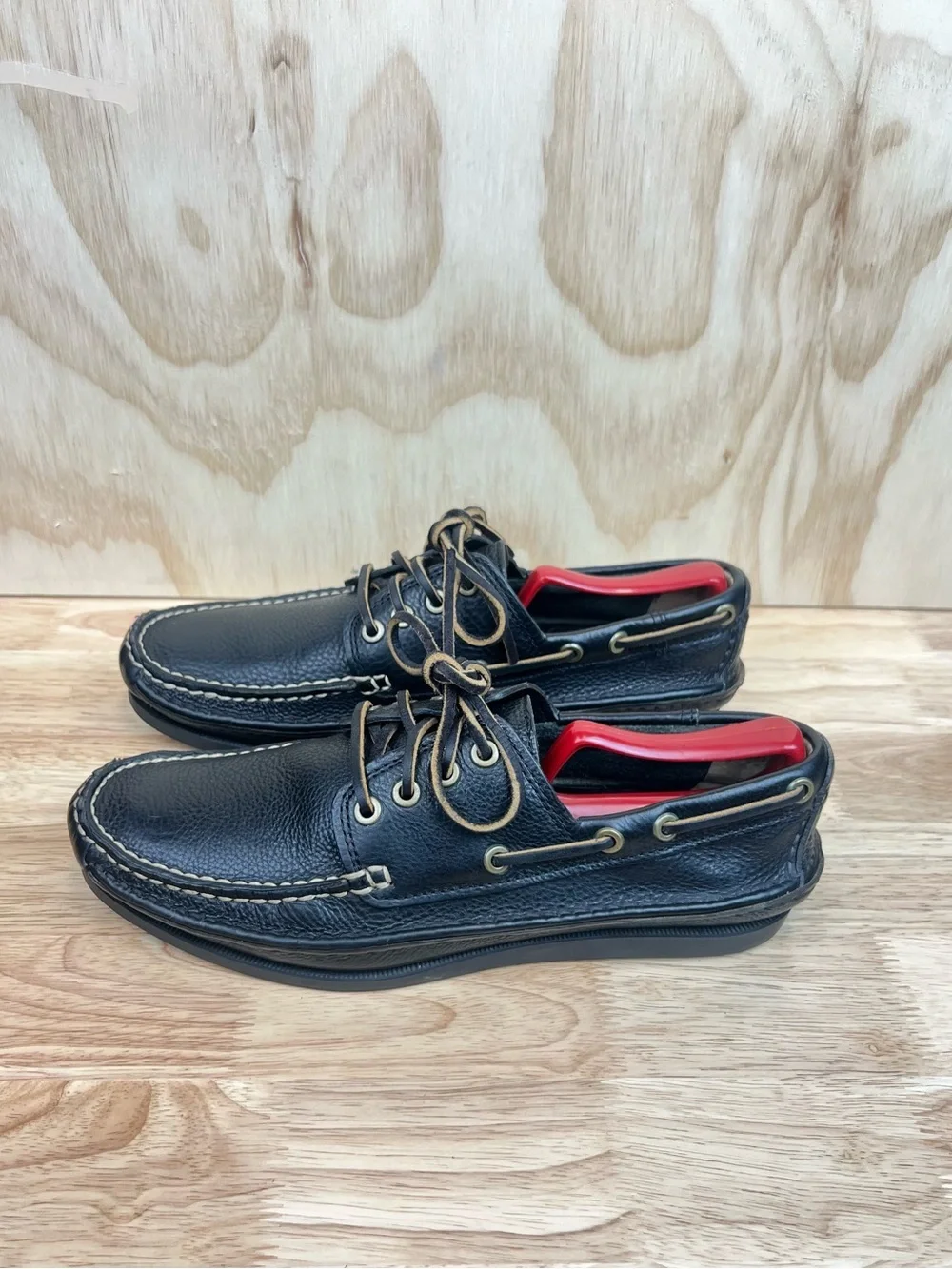 Frye Boat Shoes Size 8.5 Black Leather Loafers #Preppy #Loungewear
